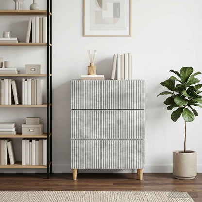 vidaXL Drawer Cabinet Concrete Grey 66 x 34.5 x 90 cm Engineered Wood