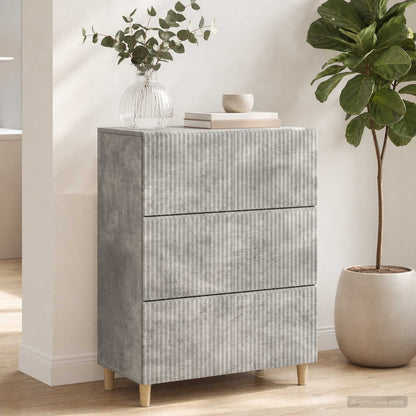vidaXL Drawer Cabinet Concrete Grey 66 x 34.5 x 90 cm Engineered Wood