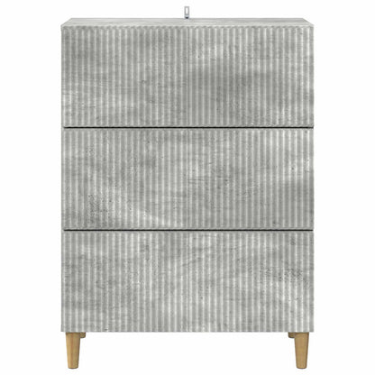 vidaXL Drawer Cabinet Concrete Grey 66 x 34.5 x 90 cm Engineered Wood