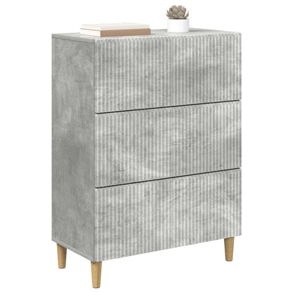 vidaXL Drawer Cabinet Concrete Grey 66 x 34.5 x 90 cm Engineered Wood