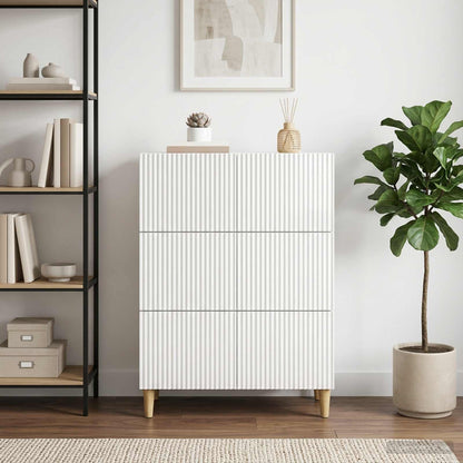 vidaXL Drawer Cabinet High Gloss White 66 x 34.5 x 90 cm