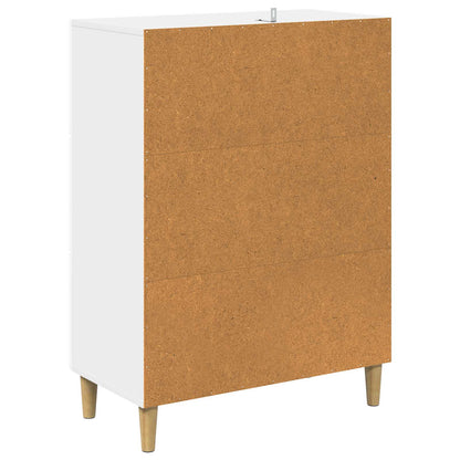 vidaXL Drawer Cabinet High Gloss White 66 x 34.5 x 90 cm
