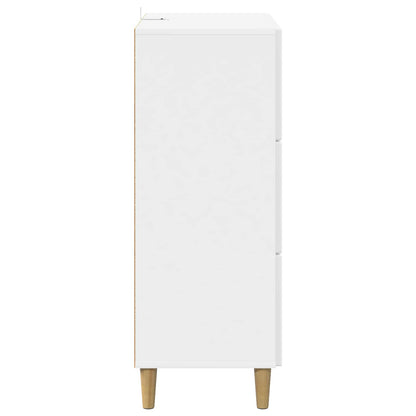 vidaXL Drawer Cabinet High Gloss White 66 x 34.5 x 90 cm