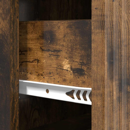 vidaXL Drawer Cabinet Smoked Oak 66 x 34.5 x 90 cm Engineered Wood