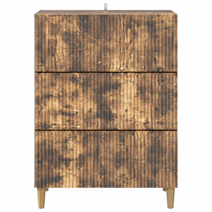 vidaXL Drawer Cabinet Smoked Oak 66 x 34.5 x 90 cm Engineered Wood