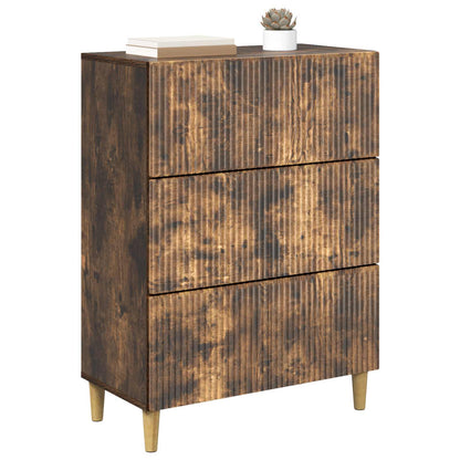 vidaXL Drawer Cabinet Smoked Oak 66 x 34.5 x 90 cm Engineered Wood
