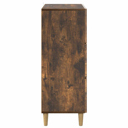 vidaXL Drawer Cabinet Smoked Oak 66 x 34.5 x 90 cm Engineered Wood