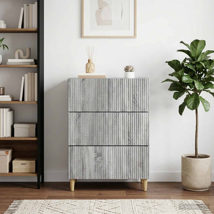 vidaXL Drawer Cabinet 66 x 34.5 x 90 cm Engineered Wood Grey Sonoma