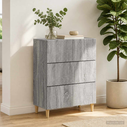 vidaXL Drawer Cabinet 66 x 34.5 x 90 cm Engineered Wood Grey Sonoma