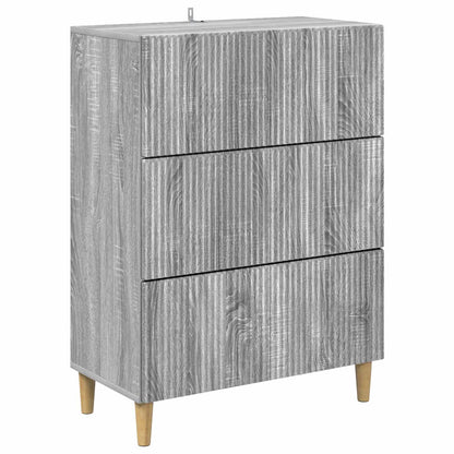 vidaXL Drawer Cabinet 66 x 34.5 x 90 cm Engineered Wood Grey Sonoma