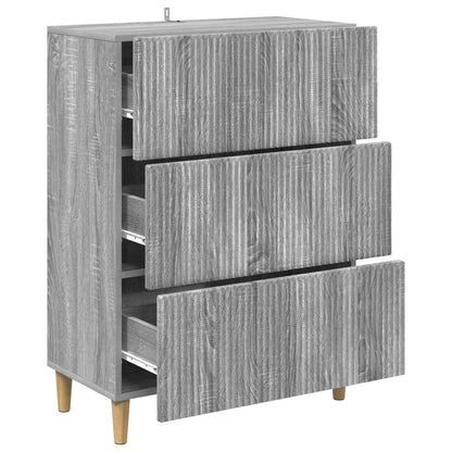 vidaXL Drawer Cabinet 66 x 34.5 x 90 cm Engineered Wood Grey Sonoma