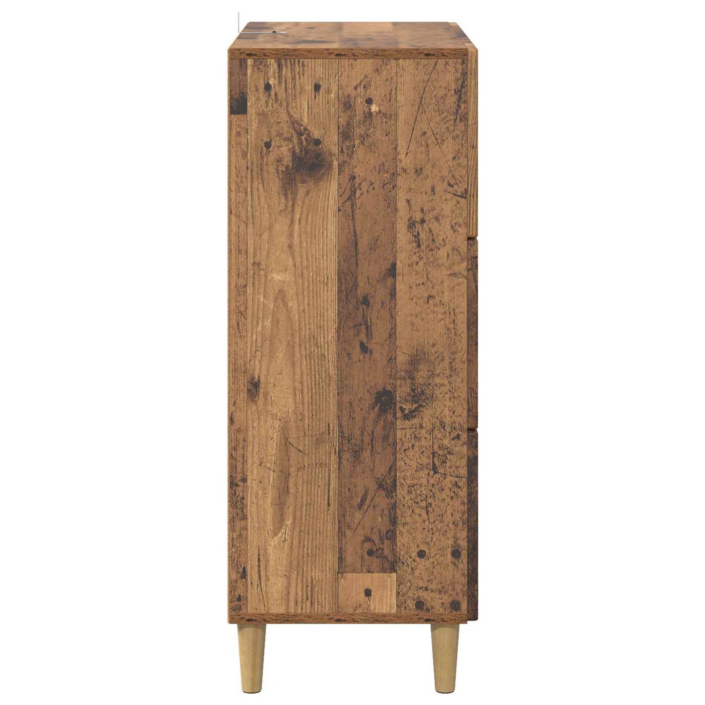 vidaXL Drawer Cabinet Old Wood 66 x 34.5 x 90 cm Engineered Wood