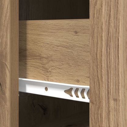 vidaXL Drawer Cabinet 66 x 34.5 x 90 cm Engineered Wood Artisan Oak