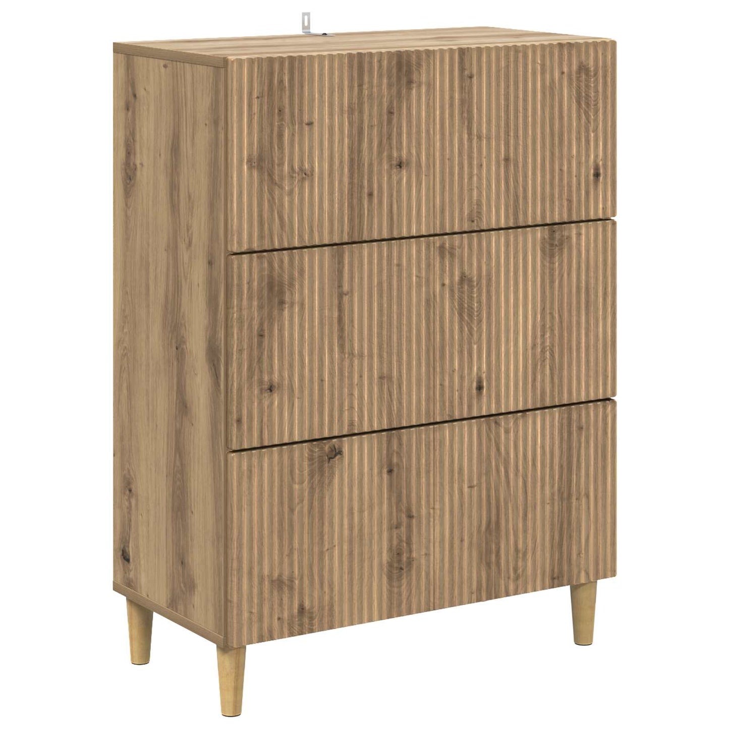 vidaXL Drawer Cabinet 66 x 34.5 x 90 cm Engineered Wood Artisan Oak