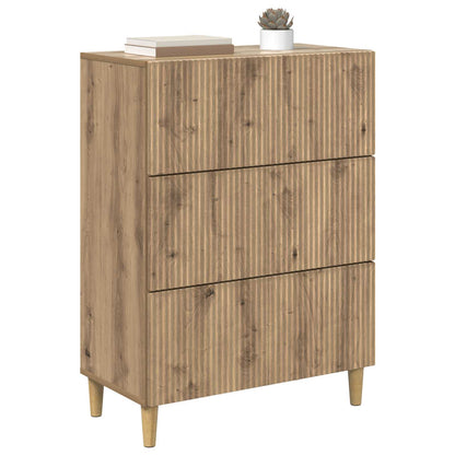 vidaXL Drawer Cabinet 66 x 34.5 x 90 cm Engineered Wood Artisan Oak