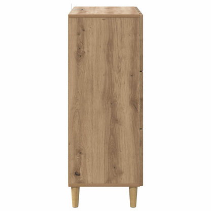 vidaXL Drawer Cabinet 66 x 34.5 x 90 cm Engineered Wood Artisan Oak