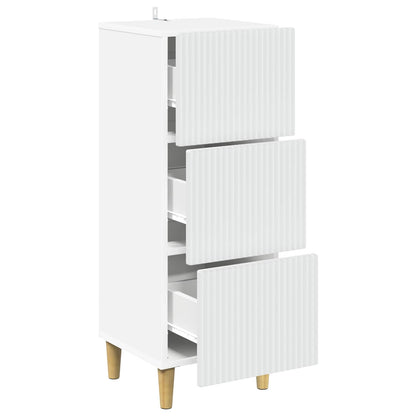 vidaXL Drawer Cabinet White 33 x 34.5 x 90 cm Engineered Wood