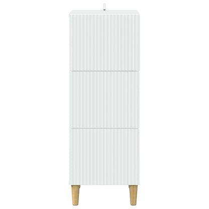 vidaXL Drawer Cabinet White 33 x 34.5 x 90 cm Engineered Wood
