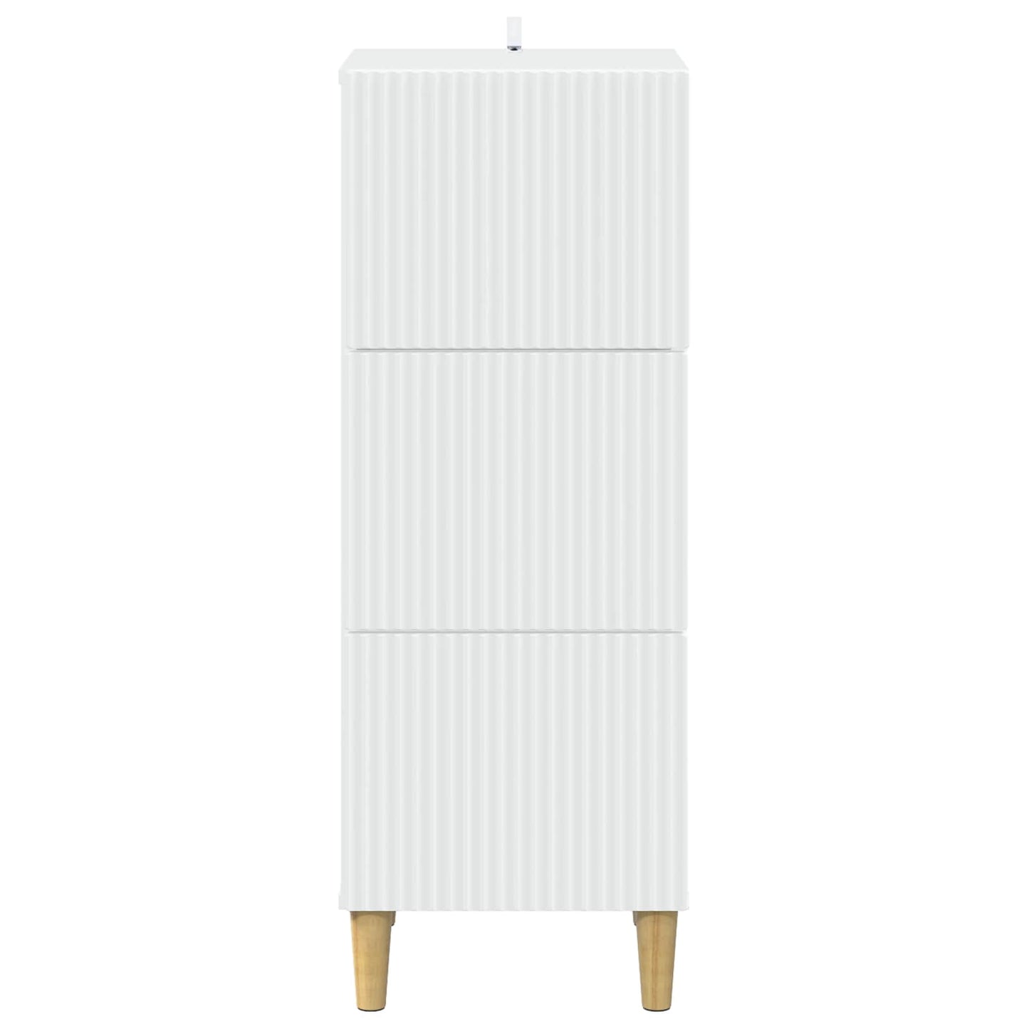 vidaXL Drawer Cabinet White 33 x 34.5 x 90 cm Engineered Wood