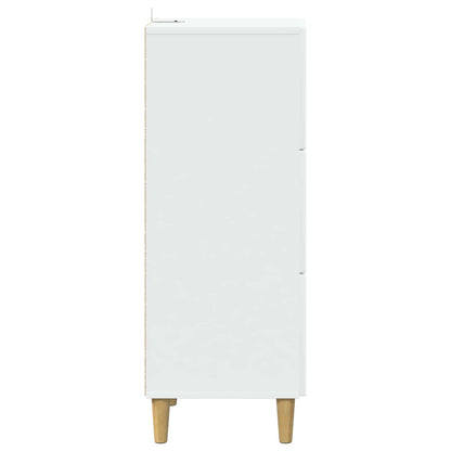 vidaXL Drawer Cabinet White 33 x 34.5 x 90 cm Engineered Wood