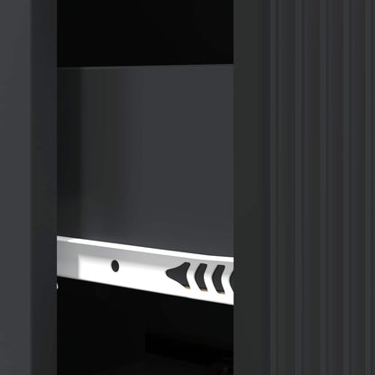 vidaXL Drawer Cabinet Black 33 x 34.5 x 90 cm Engineered Wood