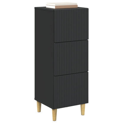 vidaXL Drawer Cabinet Black 33 x 34.5 x 90 cm Engineered Wood