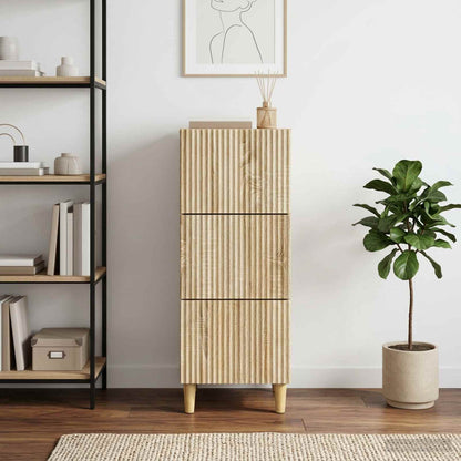 vidaXL Drawer Cabinet Sonoma Oak 33 x 34.5 x 90 cm Engineered Wood