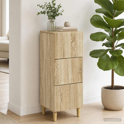vidaXL Drawer Cabinet Sonoma Oak 33 x 34.5 x 90 cm Engineered Wood