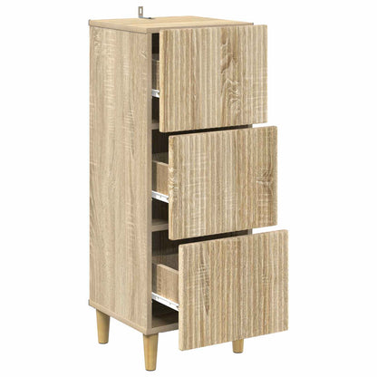 vidaXL Drawer Cabinet Sonoma Oak 33 x 34.5 x 90 cm Engineered Wood