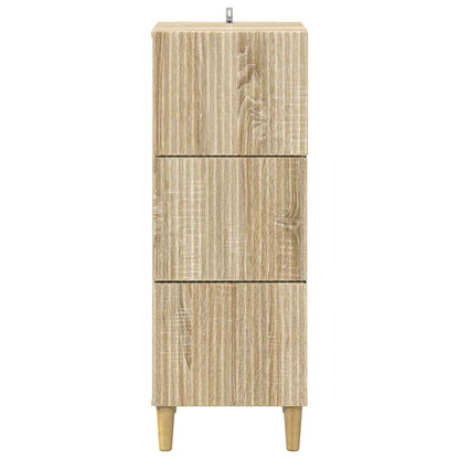 vidaXL Drawer Cabinet Sonoma Oak 33 x 34.5 x 90 cm Engineered Wood