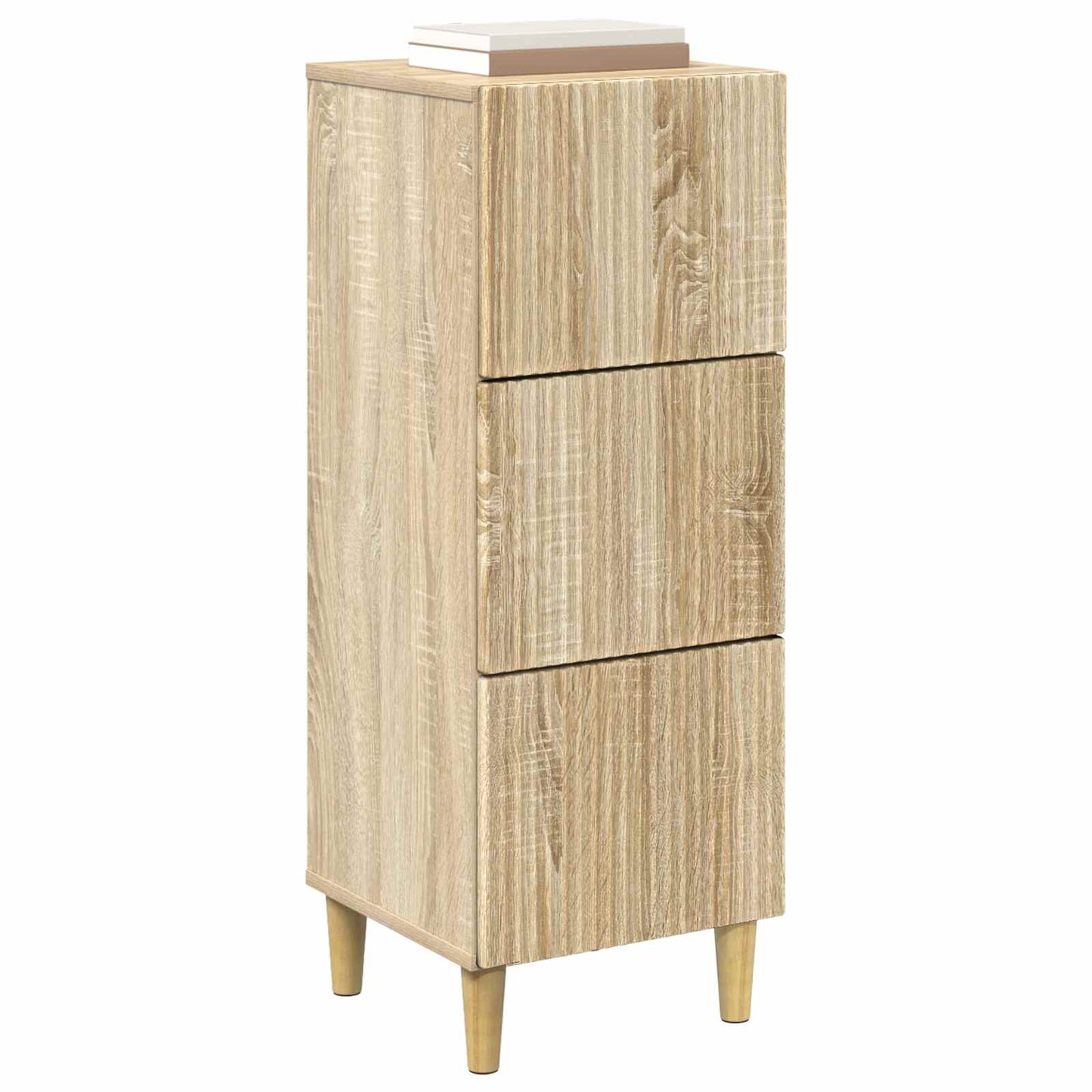 vidaXL Drawer Cabinet Sonoma Oak 33 x 34.5 x 90 cm Engineered Wood