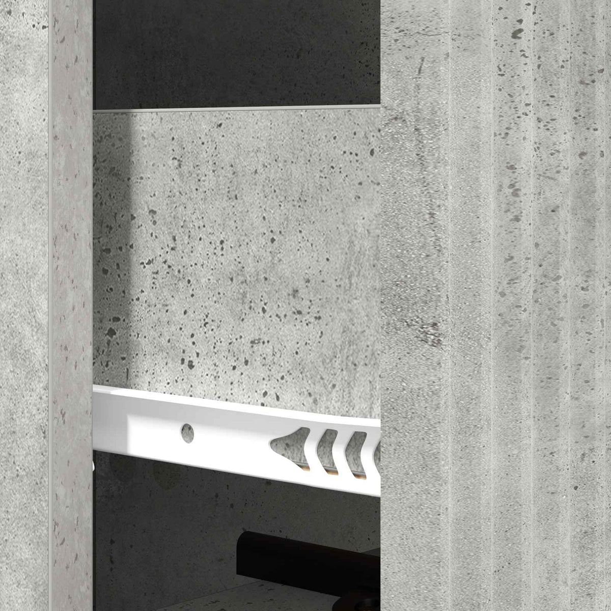 vidaXL Drawer Cabinet Concrete Grey 33 x 34.5 x 90 cm Engineered Wood