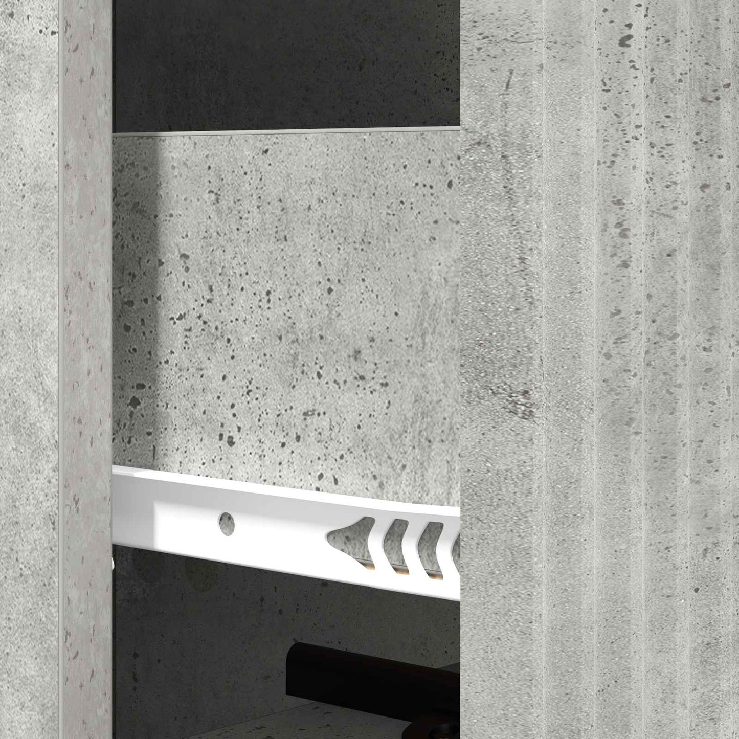 vidaXL Drawer Cabinet Concrete Grey 33 x 34.5 x 90 cm Engineered Wood