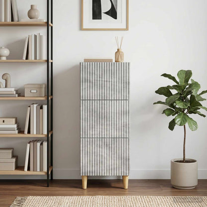vidaXL Drawer Cabinet Concrete Grey 33 x 34.5 x 90 cm Engineered Wood