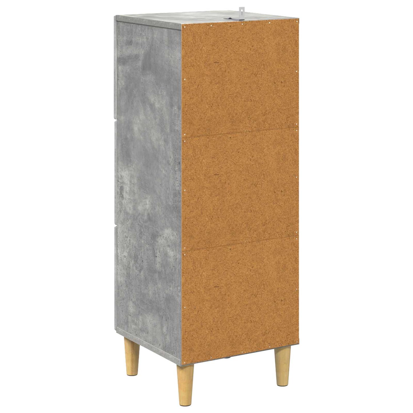 vidaXL Drawer Cabinet Concrete Grey 33 x 34.5 x 90 cm Engineered Wood