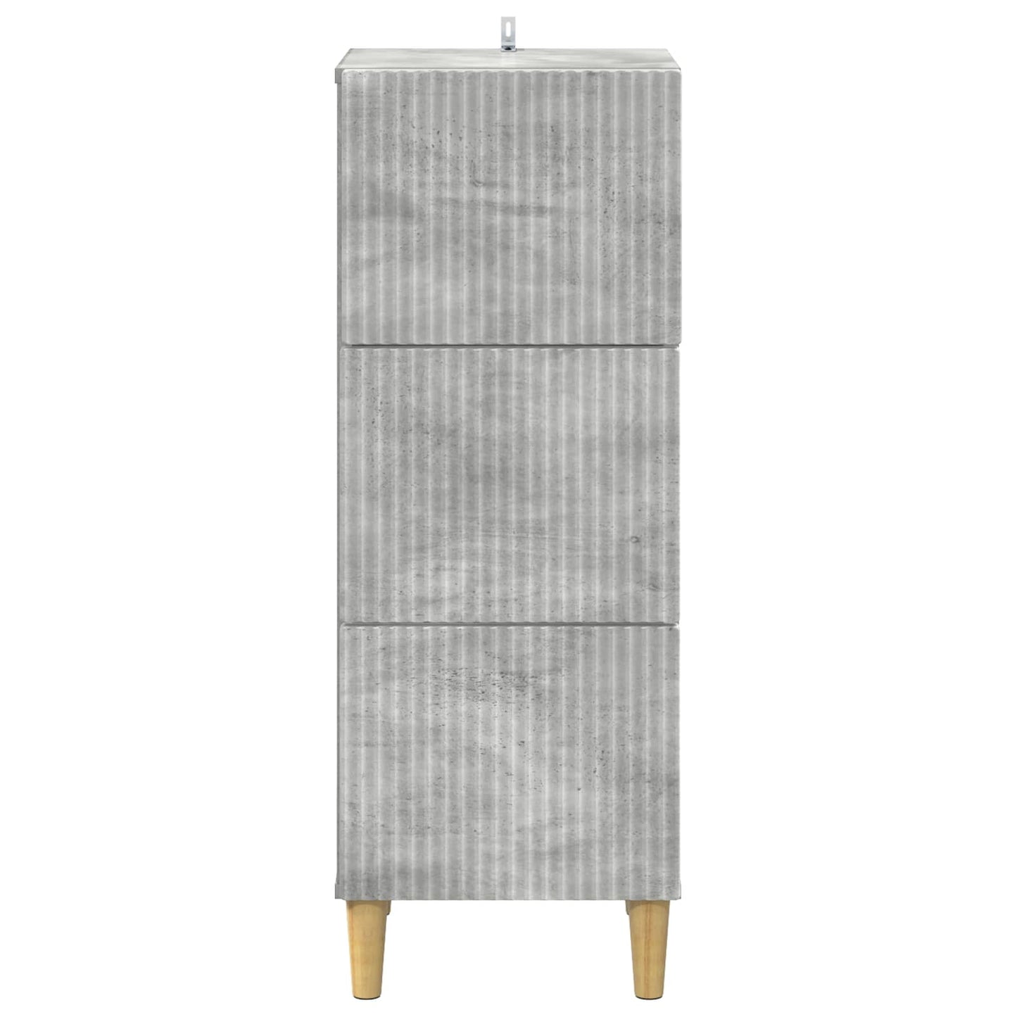 vidaXL Drawer Cabinet Concrete Grey 33 x 34.5 x 90 cm Engineered Wood