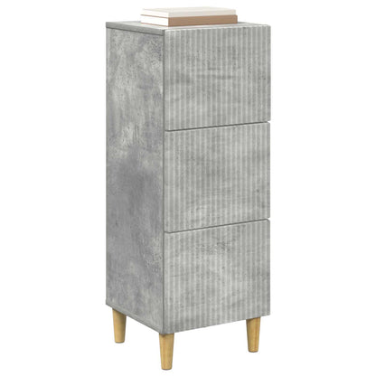 vidaXL Drawer Cabinet Concrete Grey 33 x 34.5 x 90 cm Engineered Wood