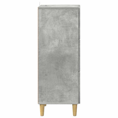 vidaXL Drawer Cabinet Concrete Grey 33 x 34.5 x 90 cm Engineered Wood
