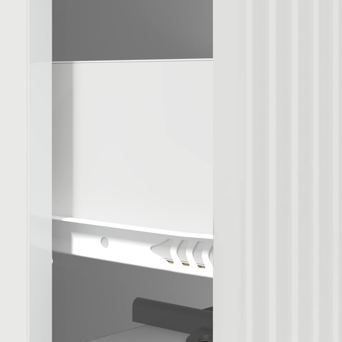 vidaXL Drawer Cabinet High Gloss White 33 x 34.5 x 90 cm