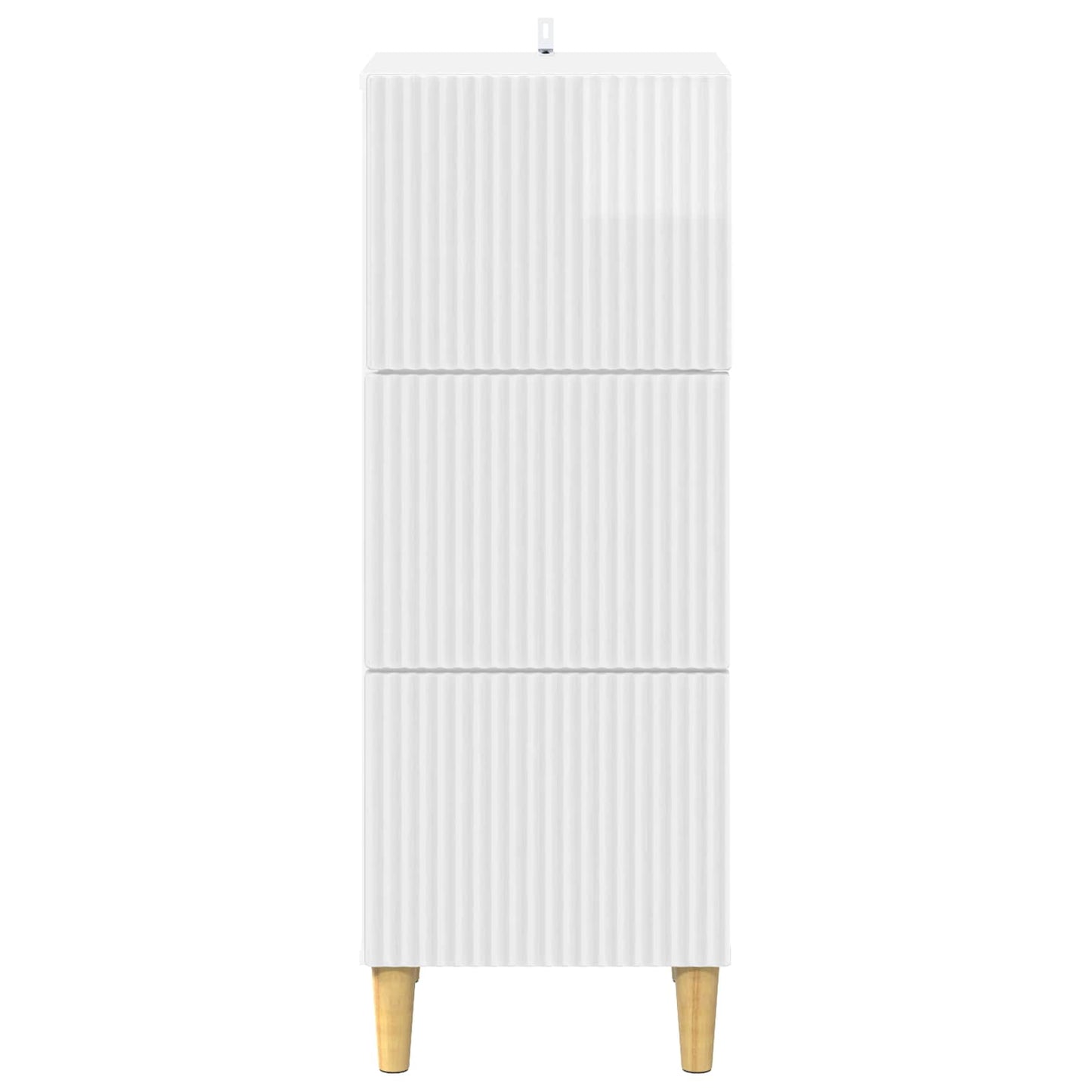 vidaXL Drawer Cabinet High Gloss White 33 x 34.5 x 90 cm