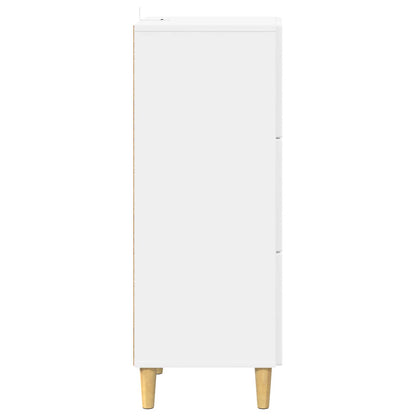 vidaXL Drawer Cabinet High Gloss White 33 x 34.5 x 90 cm