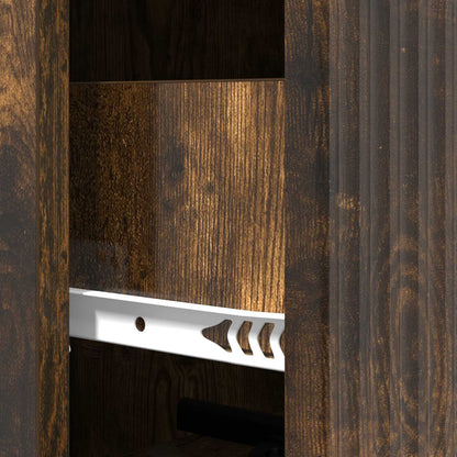 vidaXL Drawer Cabinet Smoked Oak 33 x 34.5 x 90 cm Engineered Wood