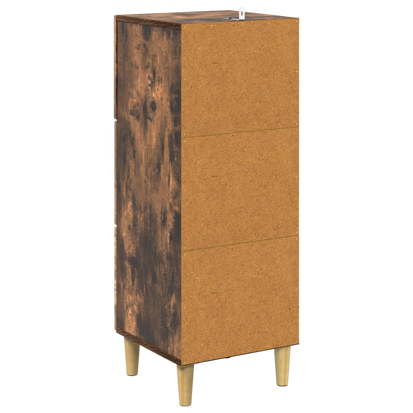 vidaXL Drawer Cabinet Smoked Oak 33 x 34.5 x 90 cm Engineered Wood