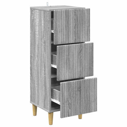 vidaXL Drawer Cabinet Grey Sonoma 33 x 34.5 x 90 cm Engineered Wood