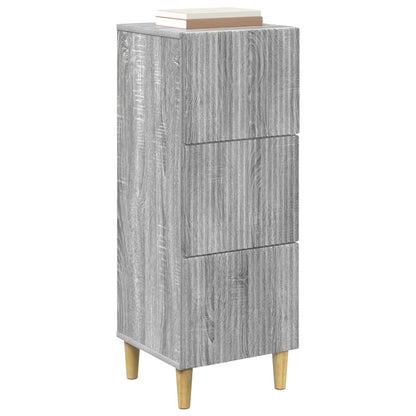 vidaXL Drawer Cabinet Grey Sonoma 33 x 34.5 x 90 cm Engineered Wood