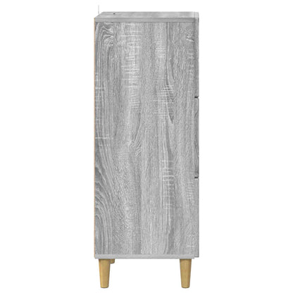 vidaXL Drawer Cabinet Grey Sonoma 33 x 34.5 x 90 cm Engineered Wood