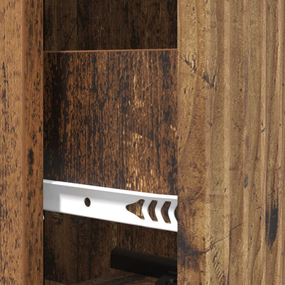 vidaXL Drawer Cabinet Old Wood 33 x 34.5 x 90 cm Engineered Wood