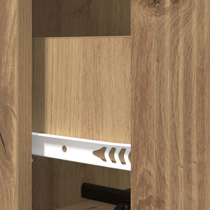 vidaXL Drawer Cabinet 33 x 34.5 x 90 cm Engineered Wood Artisan Oak