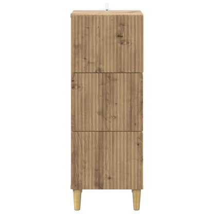 vidaXL Drawer Cabinet 33 x 34.5 x 90 cm Engineered Wood Artisan Oak