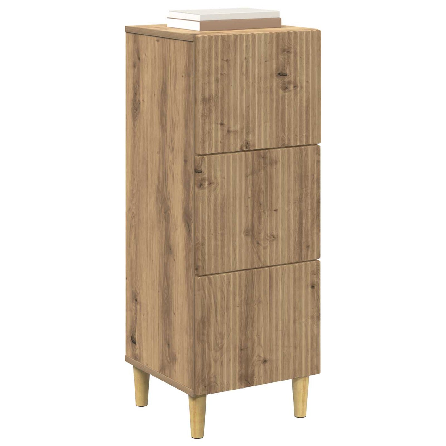 vidaXL Drawer Cabinet 33 x 34.5 x 90 cm Engineered Wood Artisan Oak